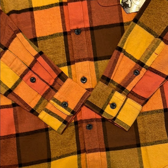 Volcom Kids Plaid Shirt - Orange, Yellow, Brown - Picture 7 of 11